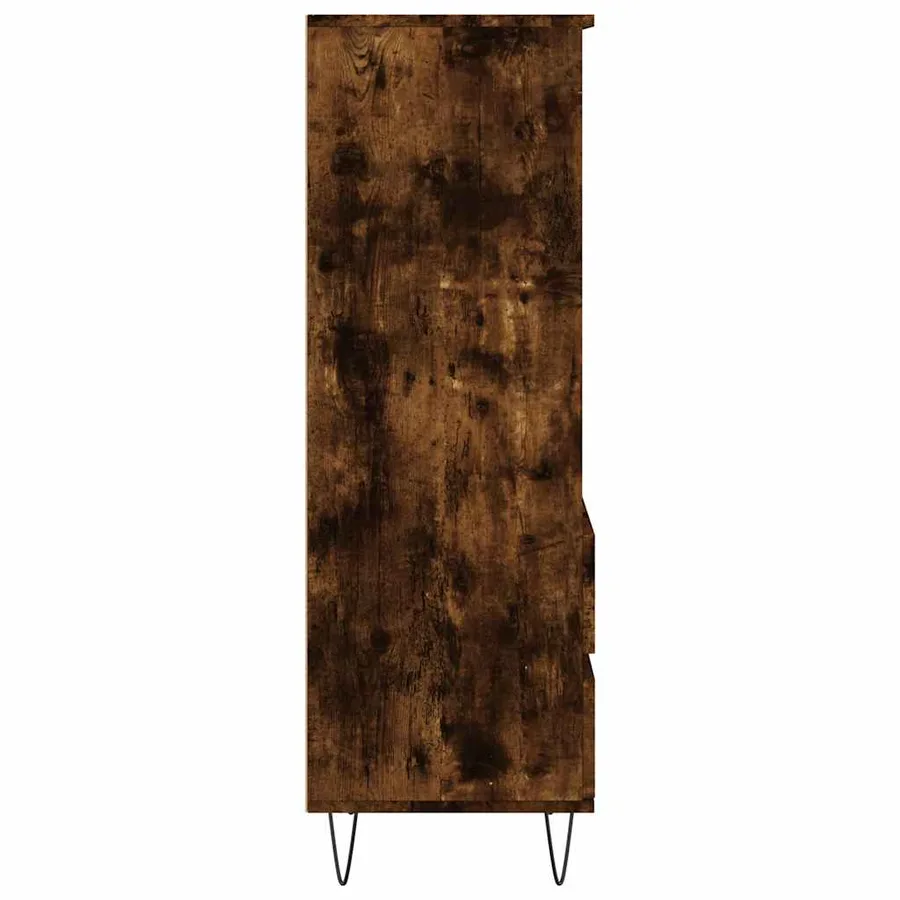 Buffet haut Chêne fumé 40x36x110 cm Bois d'ingénierie - 7