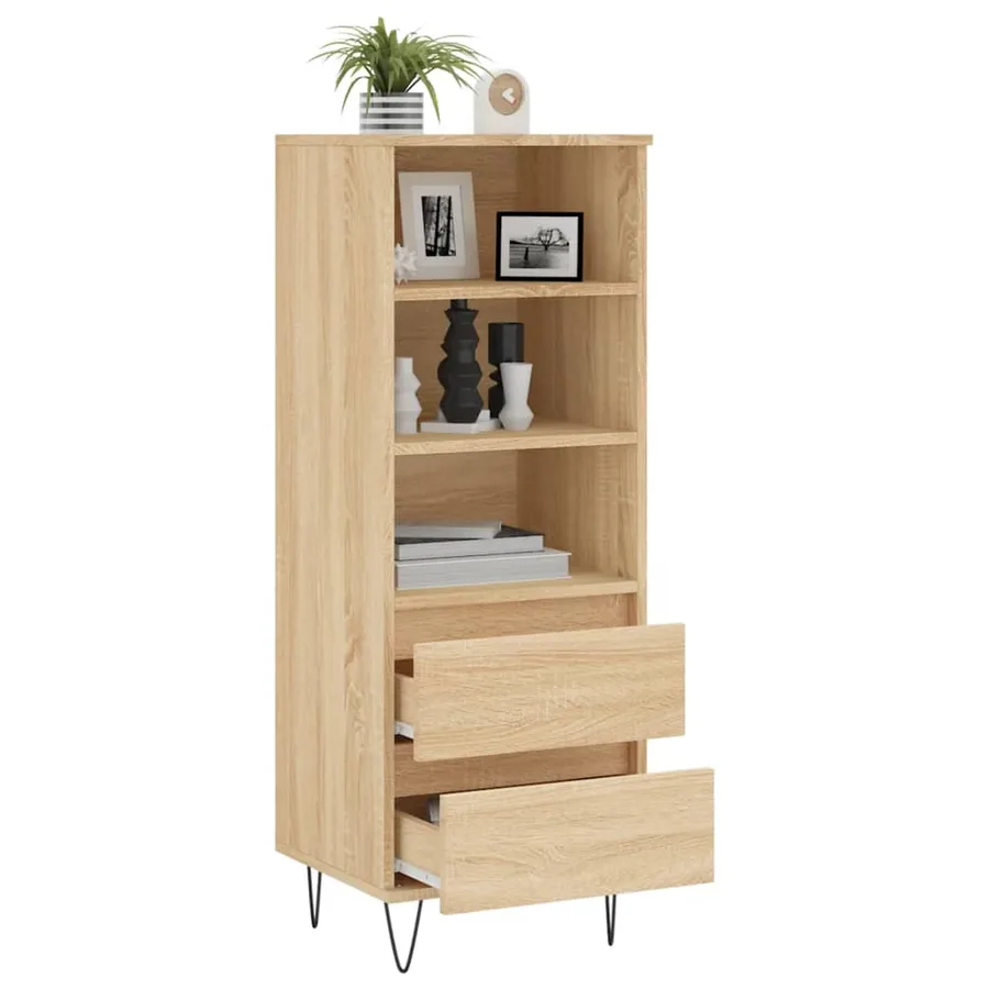Buffet haut Chêne sonoma 40x36x110 cm Bois d'ingénierie - 4