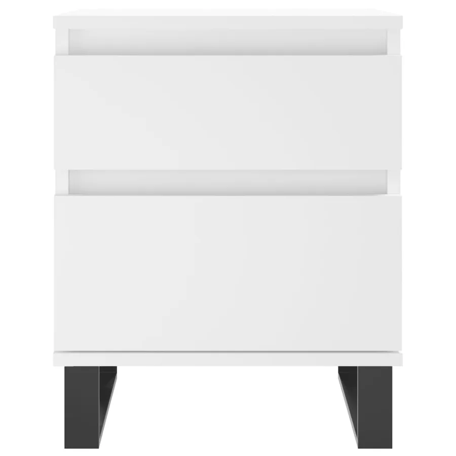 Tables de chevet 2 pcs blanc 40x35x50 cm bois d’ingénierie - 6