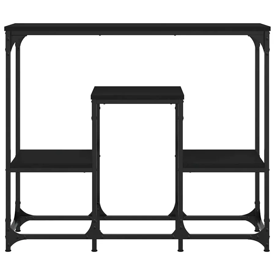 Table console noir 89,5x28x76 cm bois d'ingénierie - 4
