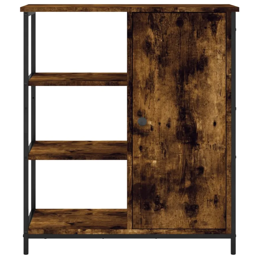 Buffet chêne fumé 70x30x80 cm bois d'ingénierie - 6