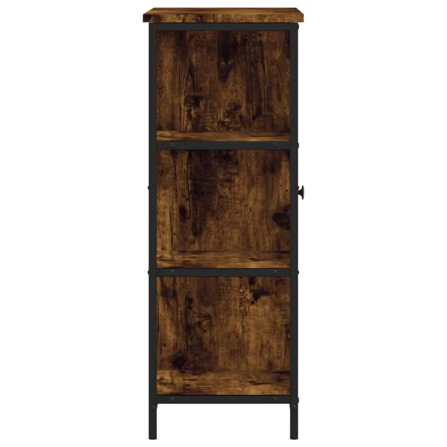 Buffet chêne fumé 70x30x80 cm bois d'ingénierie - 7