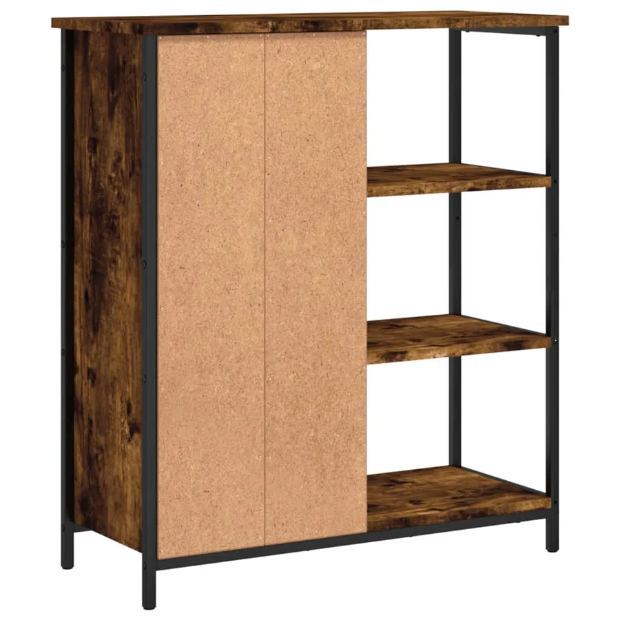 Buffet chêne fumé 70x30x80 cm bois d'ingénierie - 8