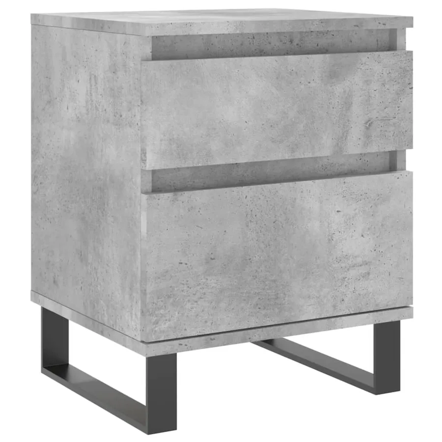 Tables de chevet 2 pcs gris béton 40x35x50 cm bois d’ingénierie - 3