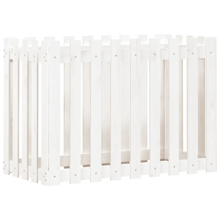 Lit surélevé de jardin design de clôture 100x50x70cm pin massif - 2