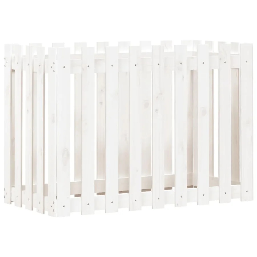 Lit surélevé de jardin design de clôture 100x50x70cm pin massif - 4