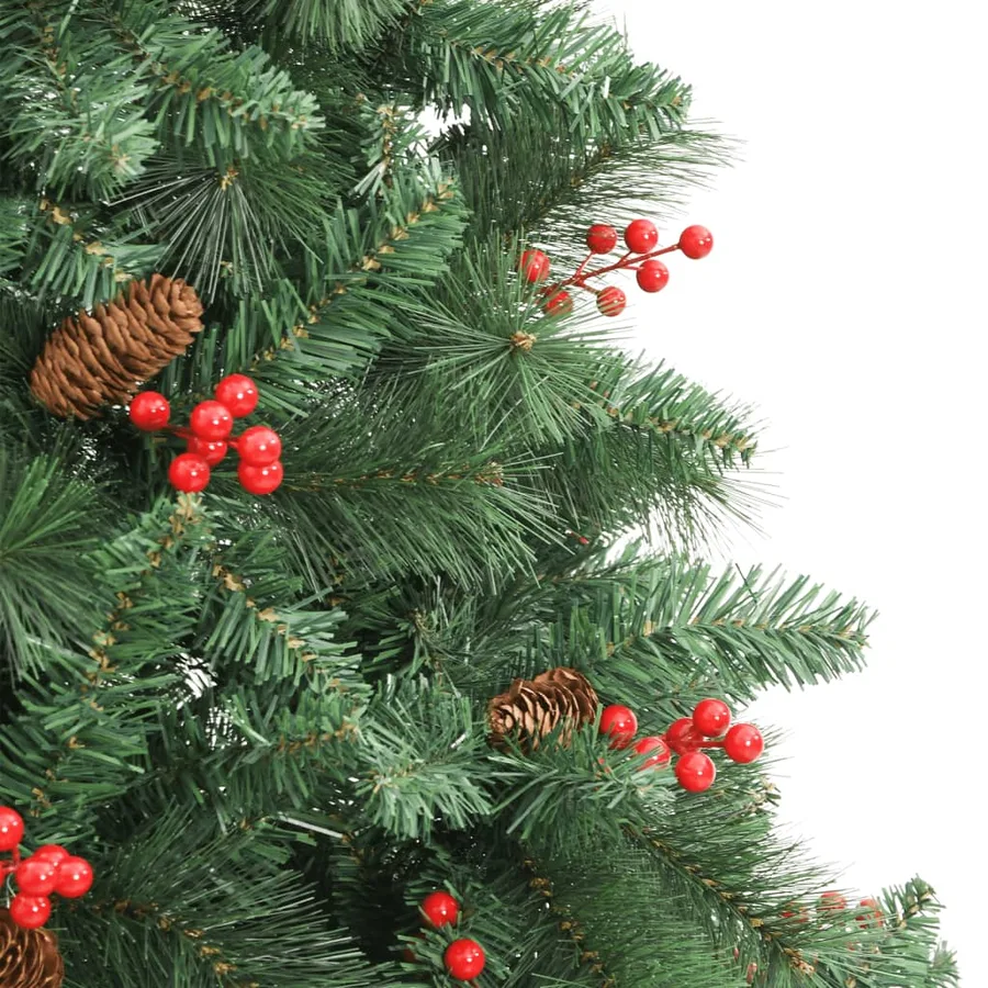 Sapin de Noël artificiel avec pommes de pin et baies 210 cm - 5