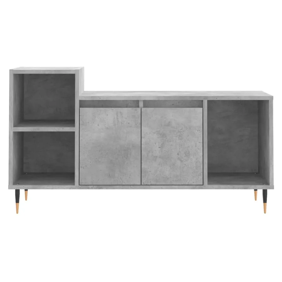 Meuble TV Gris béton 100x35x55 cm Bois d'ingénierie - 5