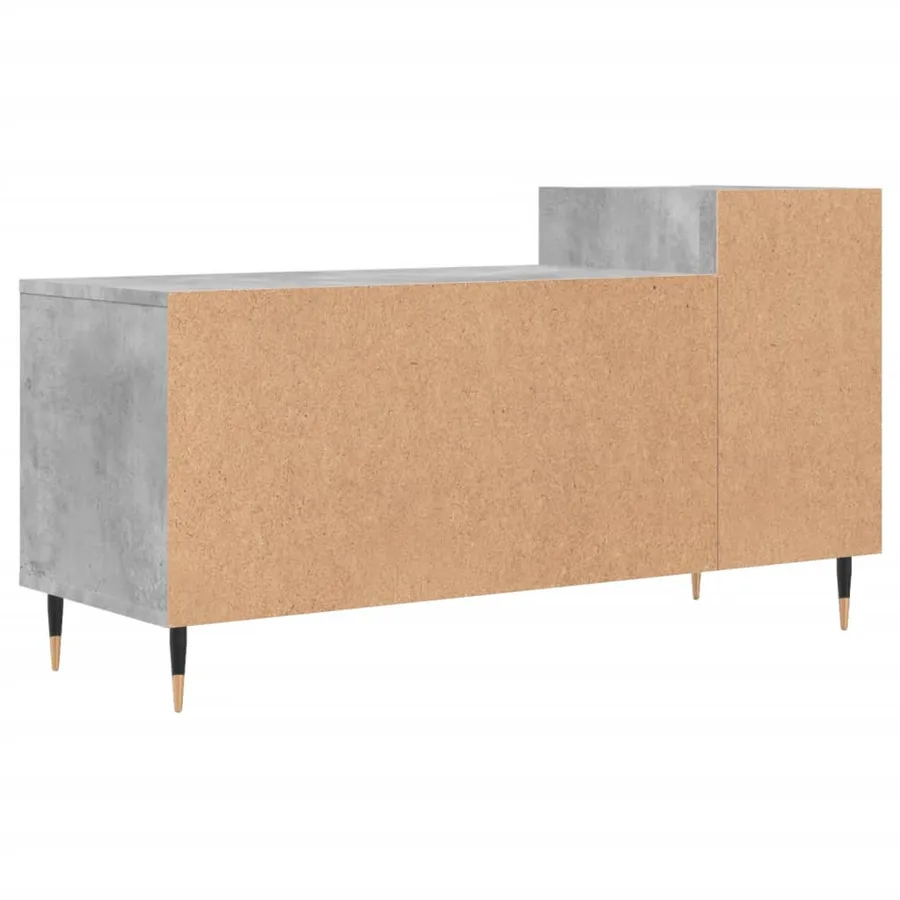 Meuble TV Gris béton 100x35x55 cm Bois d'ingénierie - 8
