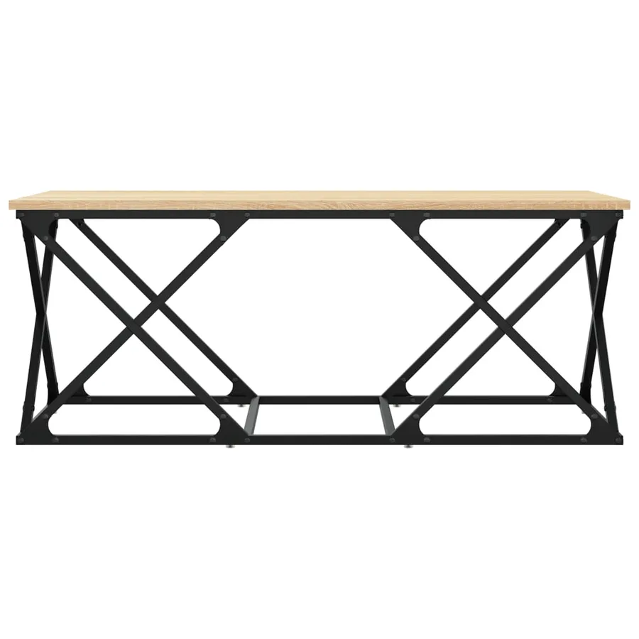 Table basse chêne sonoma 100x49x40 cm bois d'ingénierie - 4