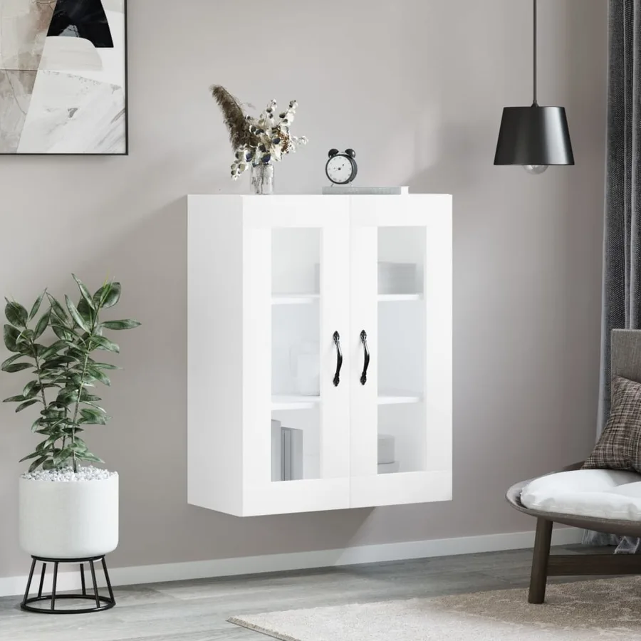 Armoire murale blanc 69,5x34x90 cm bois d'ingénierie - 3