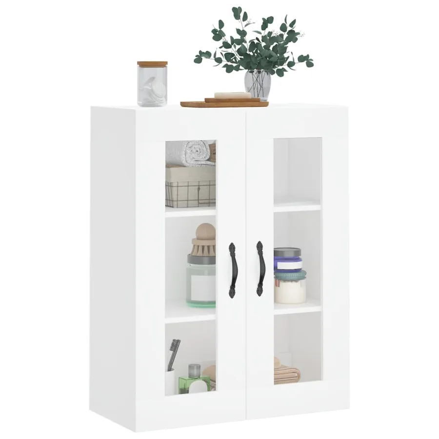 Armoire murale blanc 69,5x34x90 cm bois d'ingénierie - 4