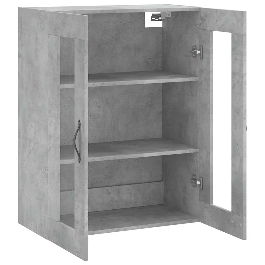 Armoire murale gris béton 69,5x34x90 cm bois d'ingénierie - 6