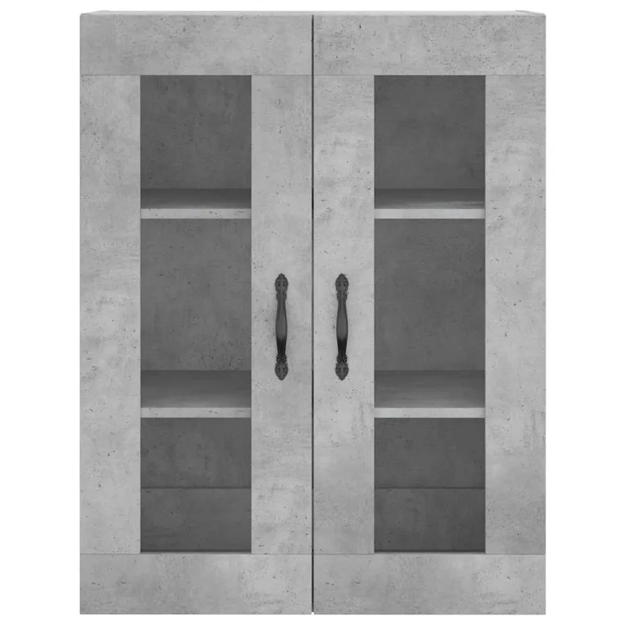 Armoire murale gris béton 69,5x34x90 cm bois d'ingénierie - 7