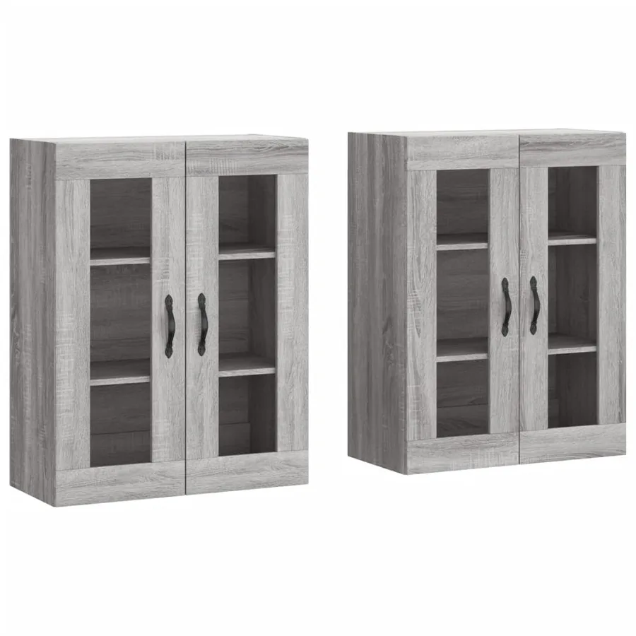 Armoires murales 2 pcs sonoma gris bois d'ingénierie - 2