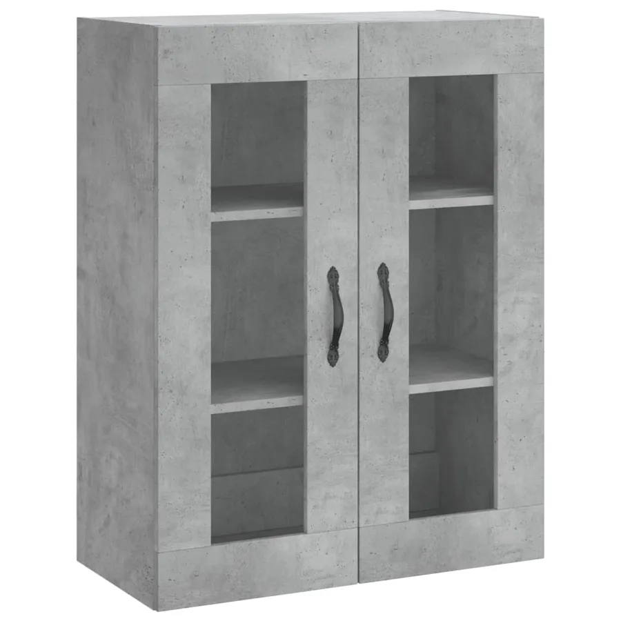 Buffet haut Gris béton 69,5x34x180 cm Bois d'ingénierie - 5