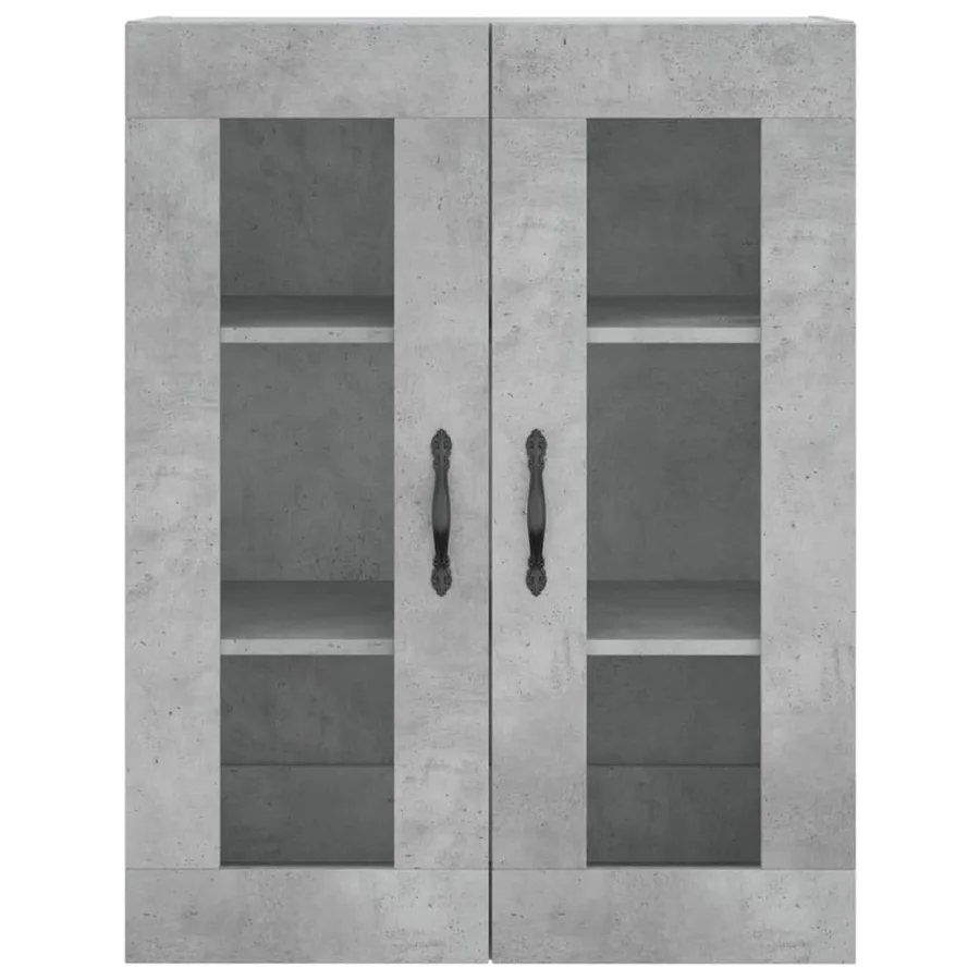 Buffet haut Gris béton 69,5x34x180 cm Bois d'ingénierie - 6