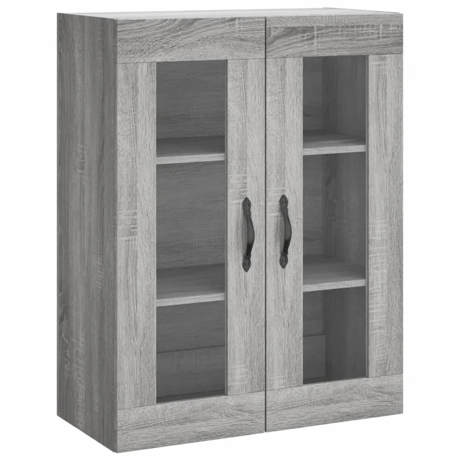 Buffet haut Sonoma gris 69,5x34x180 cm Bois d'ingénierie - 5