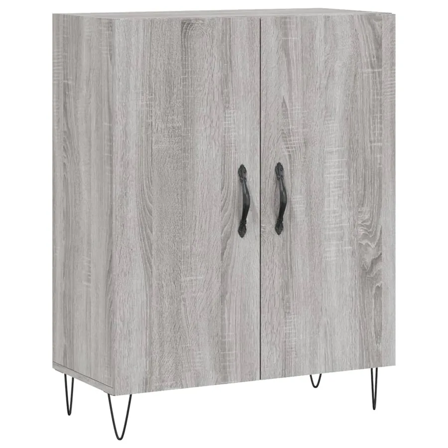 Buffet haut Sonoma gris 69,5x34x180 cm Bois d'ingénierie - 8