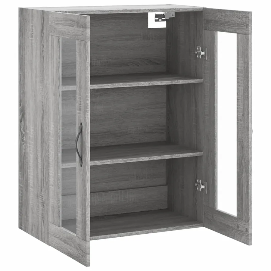 Armoire murale sonoma gris 69,5x34x90 cm bois d'ingénierie - 6