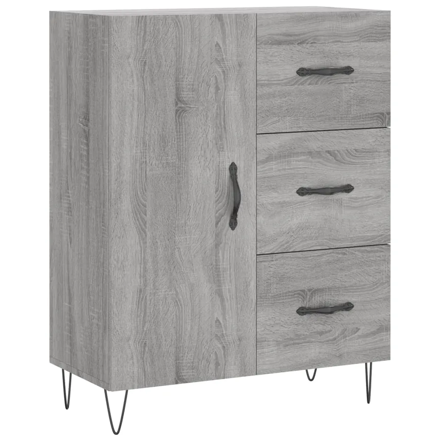 Buffet haut Sonoma gris 69,5x34x180 cm Bois d'ingénierie - 7