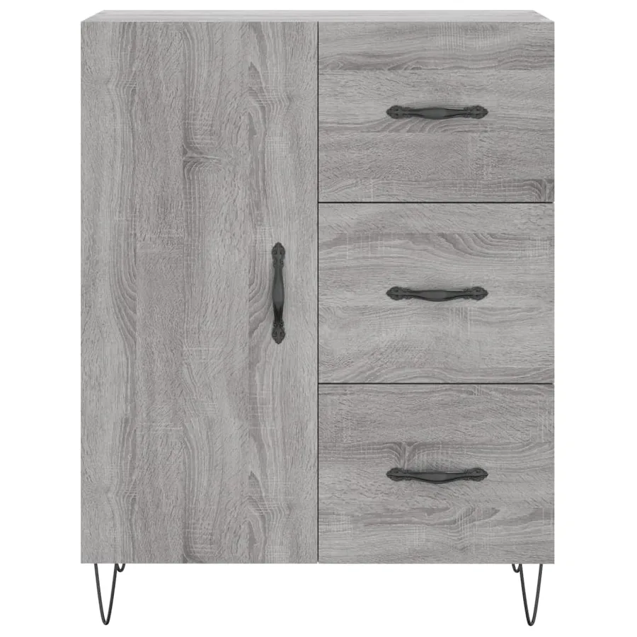 Buffet haut Sonoma gris 69,5x34x180 cm Bois d'ingénierie - 8