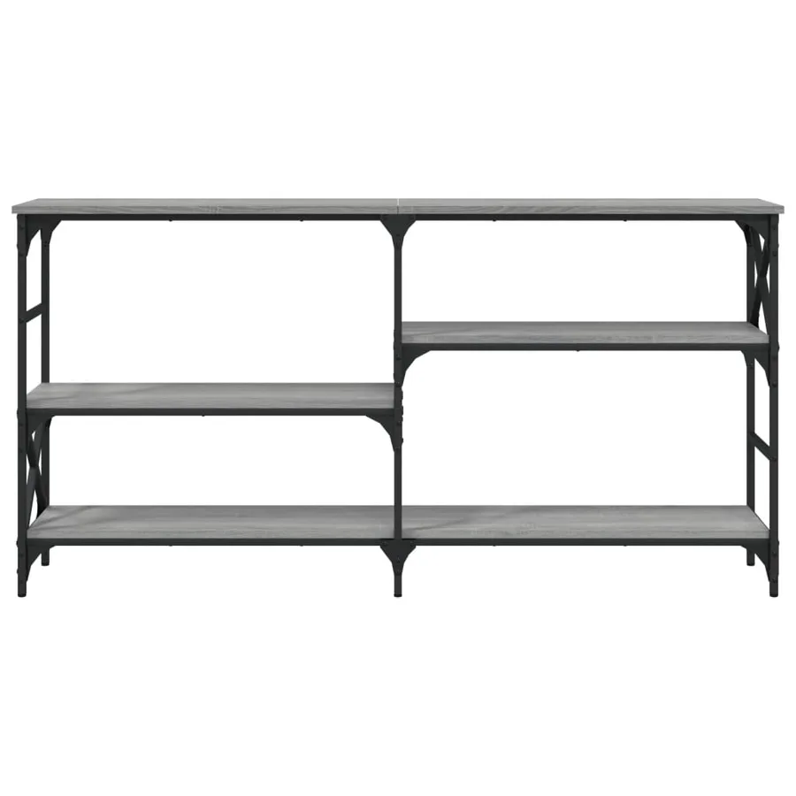 Table console sonoma gris 150x29x76,5 cm bois d'ingénierie - 4