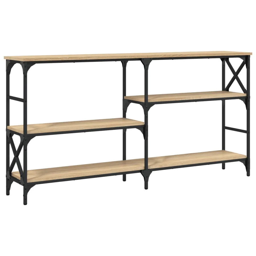 Table console chêne sonoma 150x29x76,5 cm bois d'ingénierie - 2
