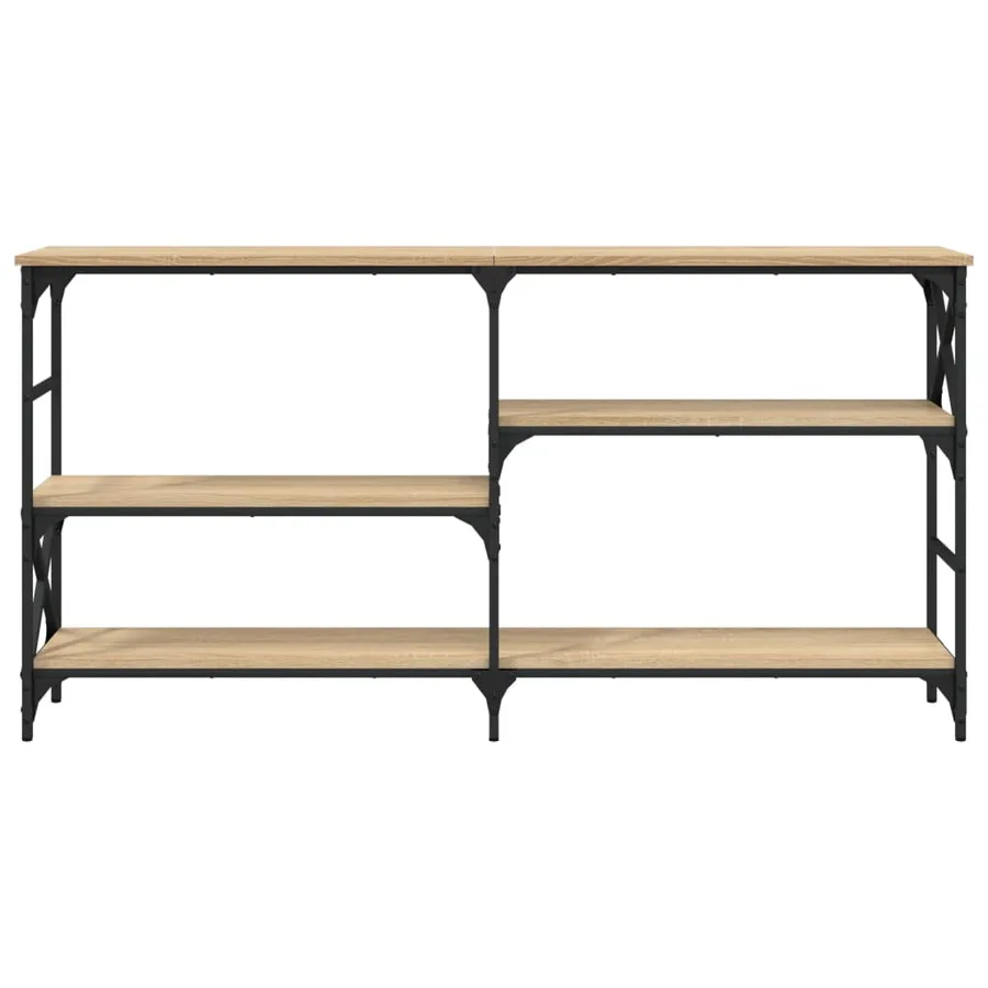 Table console chêne sonoma 150x29x76,5 cm bois d'ingénierie - 4