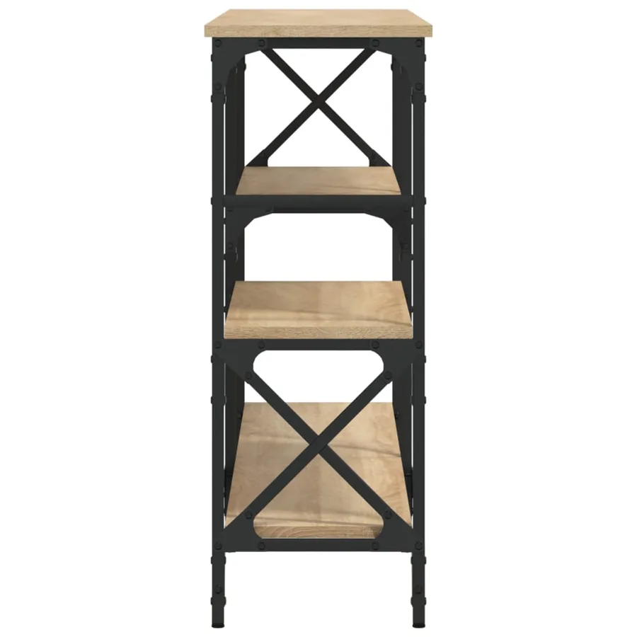 Table console chêne sonoma 150x29x76,5 cm bois d'ingénierie - 5