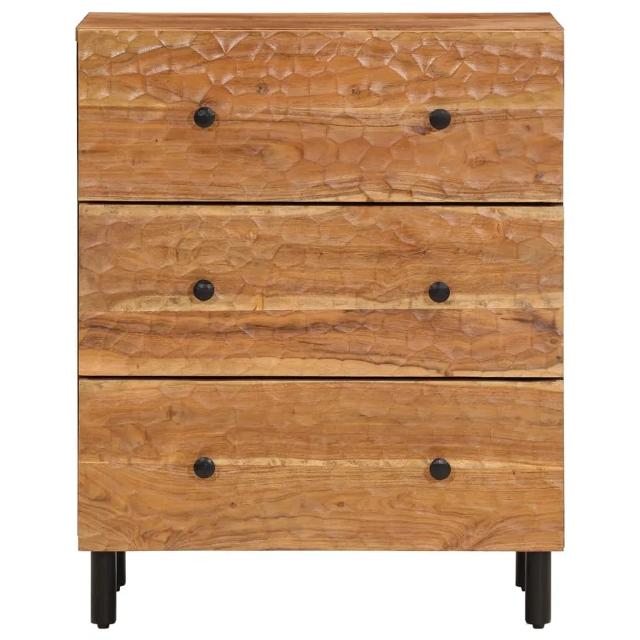 Armoires latérales 2 pcs 60x33x75 cm bois massif d'acacia - 6