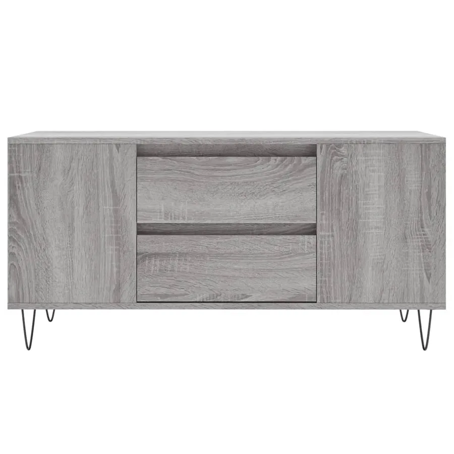 Table basse sonoma gris 102x44,5x50 cm bois d'ingénierie - 5