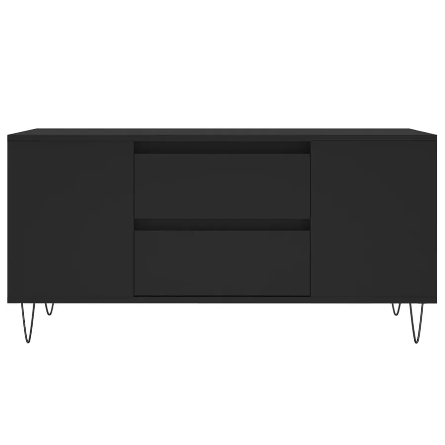 Table basse noir 102x44,5x50 cm bois d'ingénierie - 5