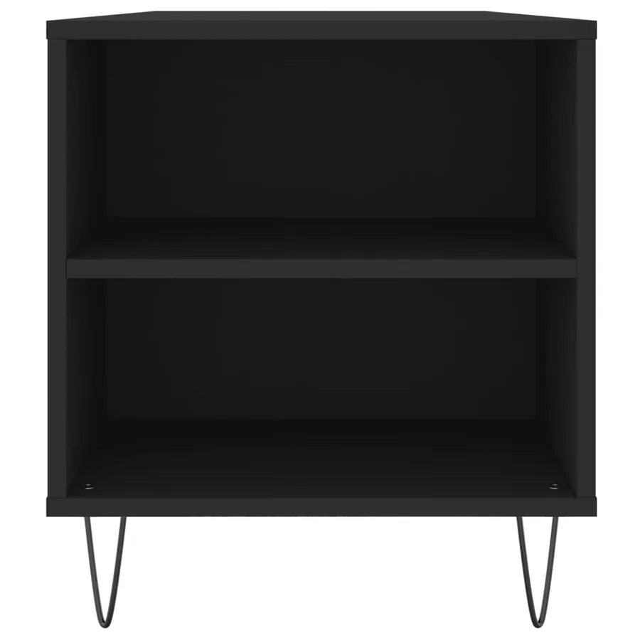 Table basse noir 102x44,5x50 cm bois d'ingénierie - 7