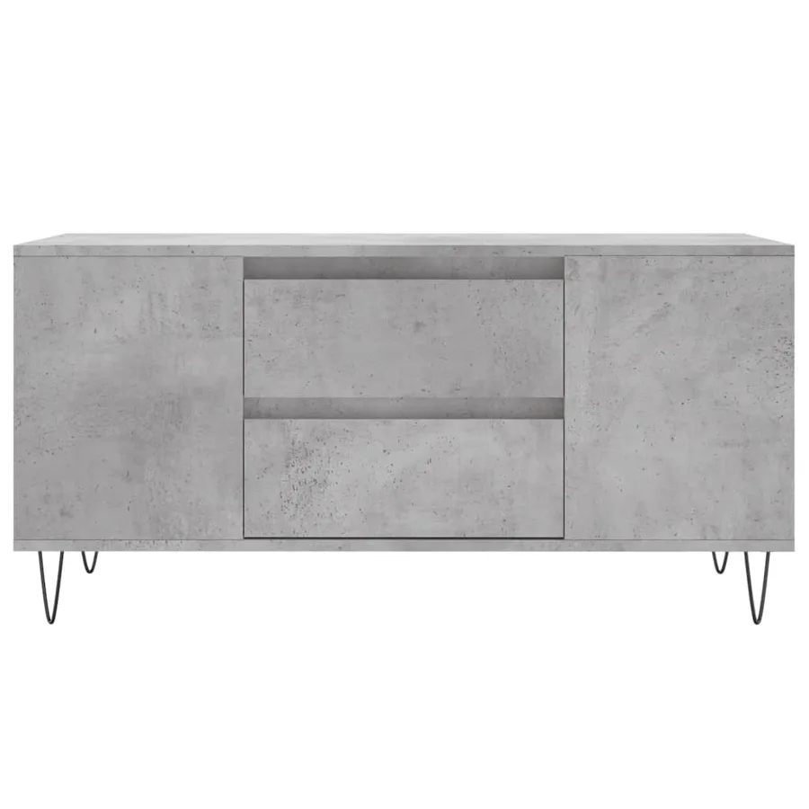 Table basse gris béton 102x44,5x50 cm bois d'ingénierie - 5