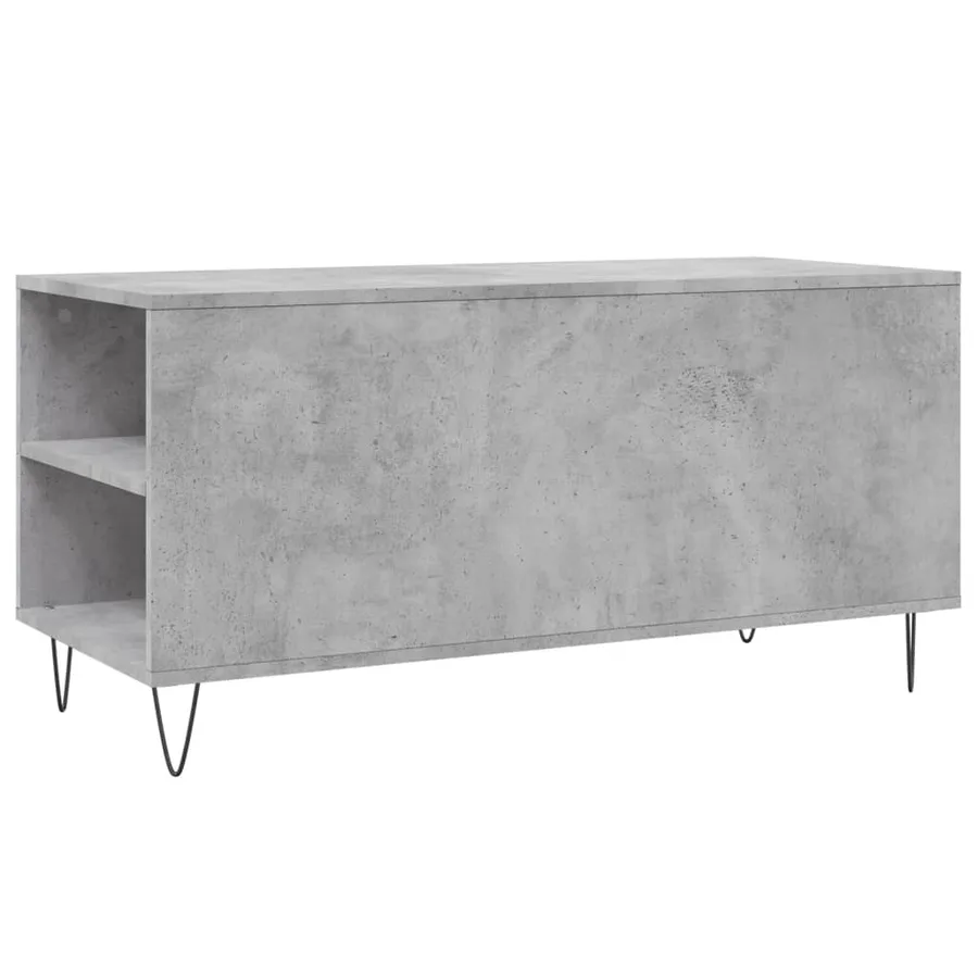 Table basse gris béton 102x44,5x50 cm bois d'ingénierie - 8