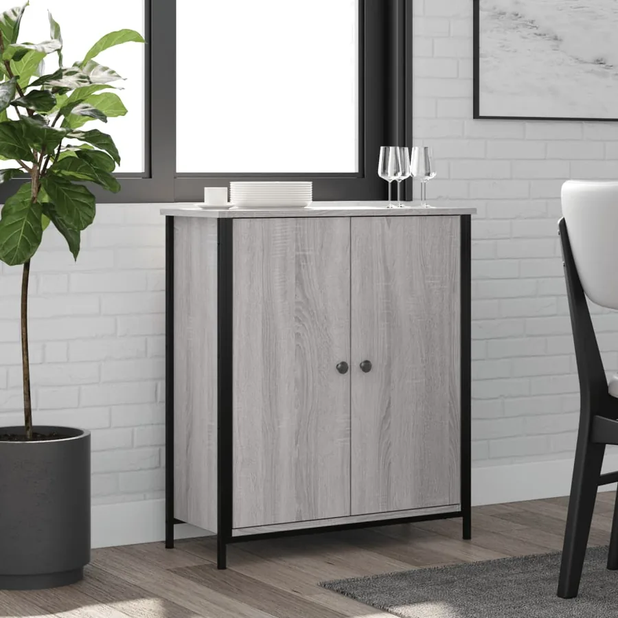 Buffet sonoma gris 70x30x80 cm bois d'ingénierie