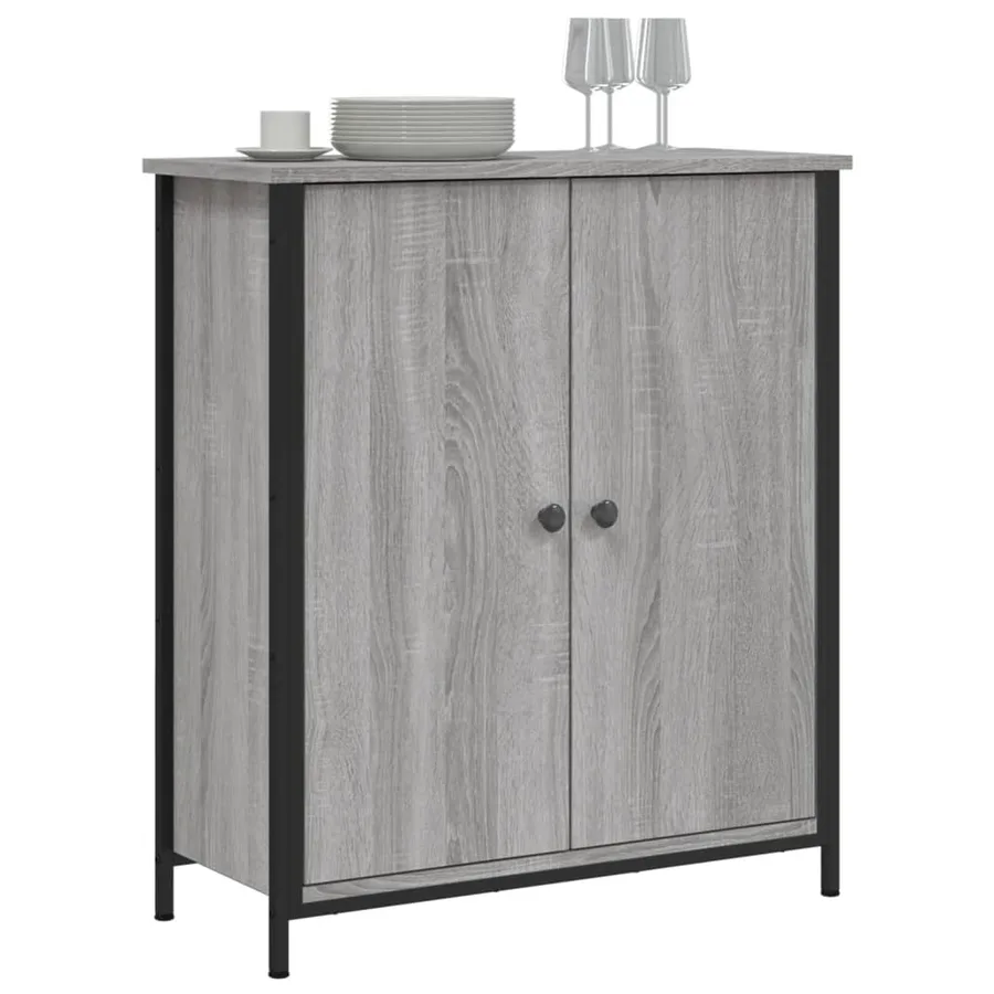 Buffet sonoma gris 70x30x80 cm bois d'ingénierie - 3
