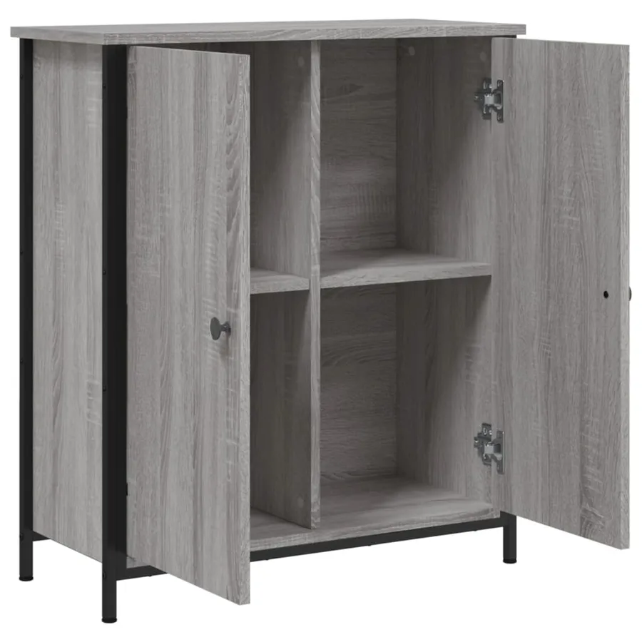 Buffet sonoma gris 70x30x80 cm bois d'ingénierie - 5