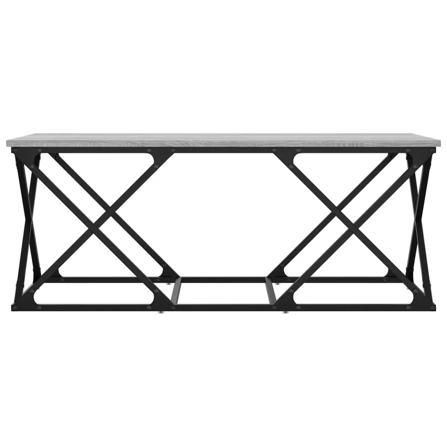 Table basse sonoma gris 100x49x40 cm bois d'ingénierie - 4