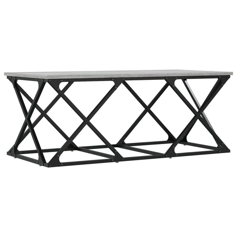 Table basse sonoma gris 100x49x40 cm bois d'ingénierie - 6