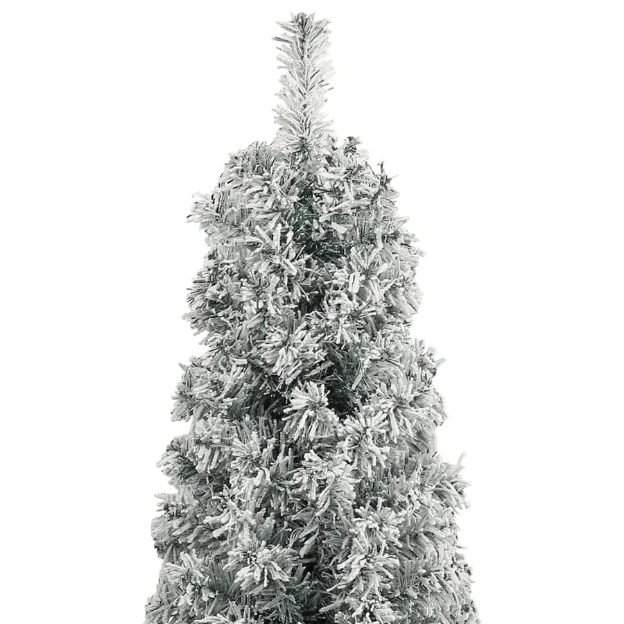 Sapin de Noël mince avec support et flocon de neige 270 cm PVC - 3