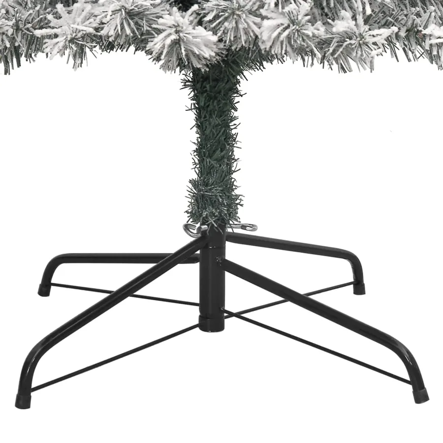 Sapin de Noël mince avec support et flocon de neige 270 cm PVC - 5
