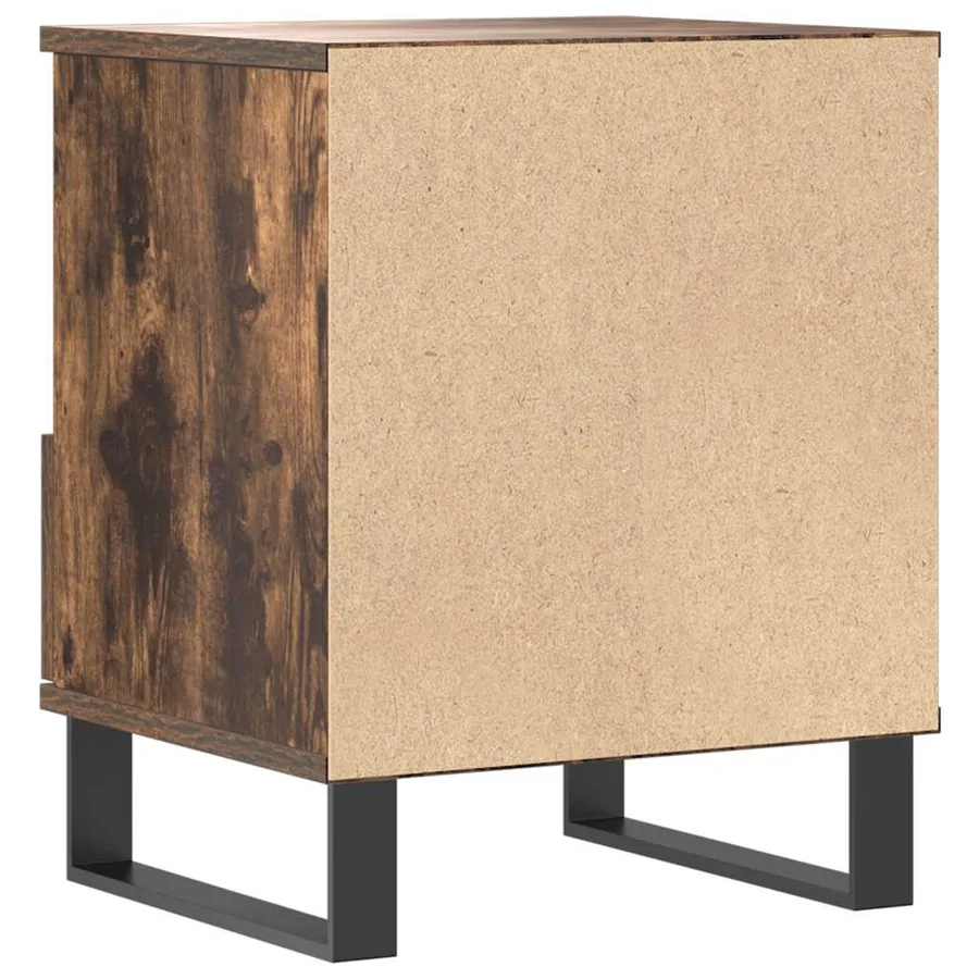 Tables de chevet 2 pcs chêne fumé 40x35x50 cm bois ingénierie - 6