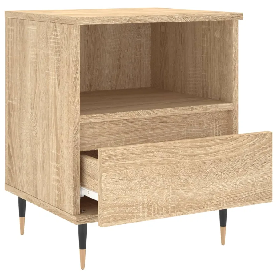 Tables de chevet 2 pcs chêne sonoma 40x35x50 cm bois ingénierie - 6