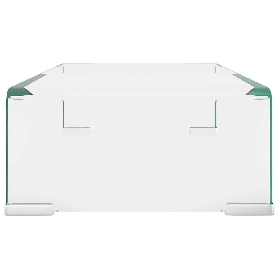 Meuble TV/pour moniteur 40x25x11 cm verre transparent - 4