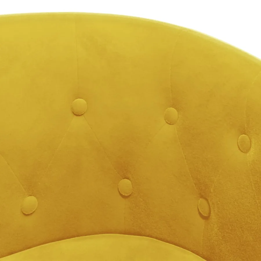 Fauteuil jaune velours - 6