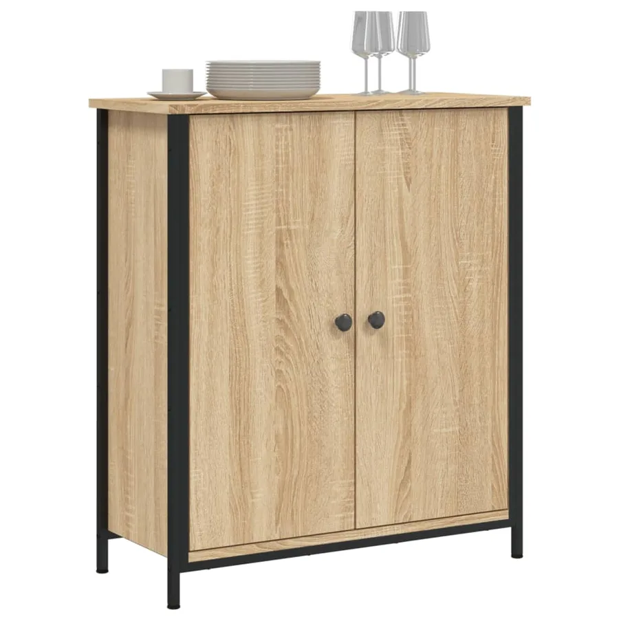 Buffet chêne sonoma 70x30x80 cm bois d'ingénierie - 3