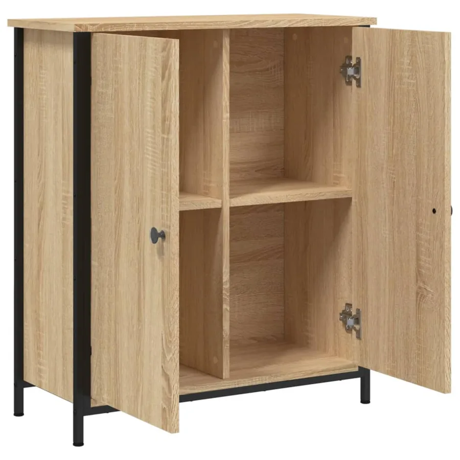 Buffet chêne sonoma 70x30x80 cm bois d'ingénierie - 5