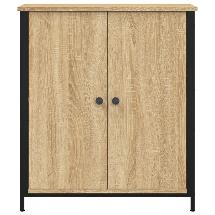 Buffet chêne sonoma 70x30x80 cm bois d'ingénierie - 6